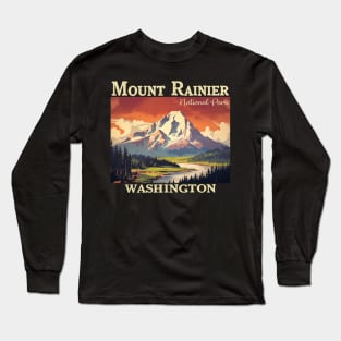 Mount Rainier National Park Vintage Long Sleeve T-Shirt